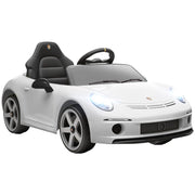 MACCHINA PER BAMBINI 3-5 ANNI CON LICENZA UFFICIALE RUF GT, TELECOMANDO, CINTURA DI SICUREZZA E MUSICA, BIANCO