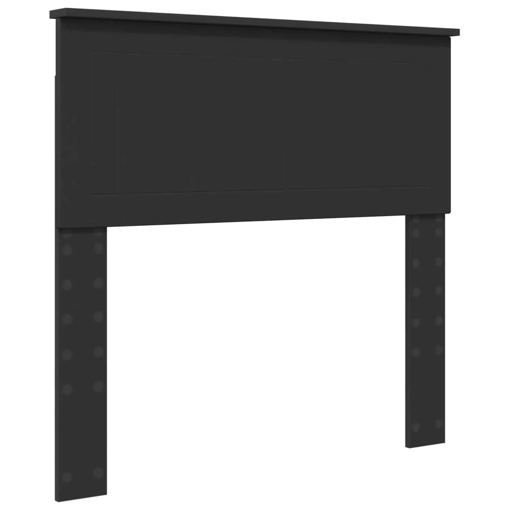 Struttura del letto con testiera Nero 90 x 190 cm Pino massello