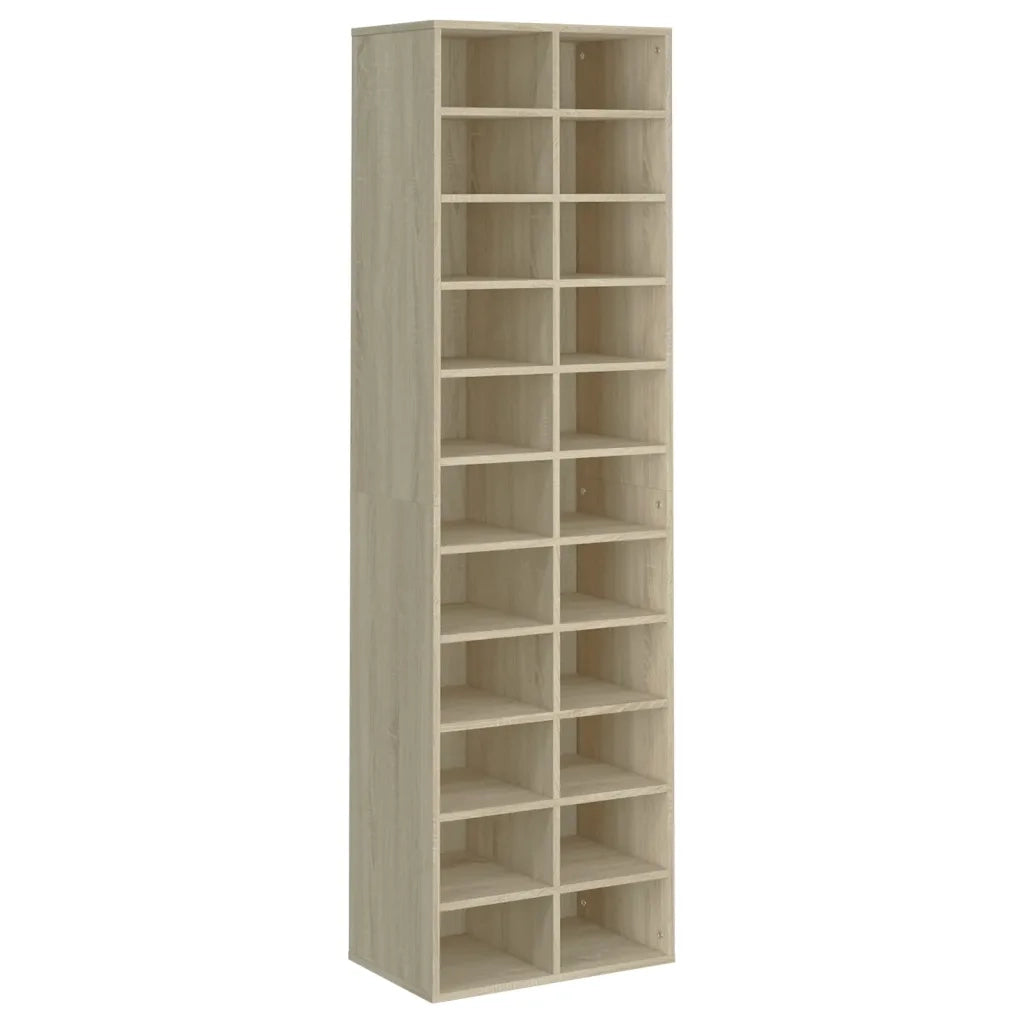 Scarpiera-Scaffale per scarpe Rovere Sonoma 54x34x183 cm in Truciolato