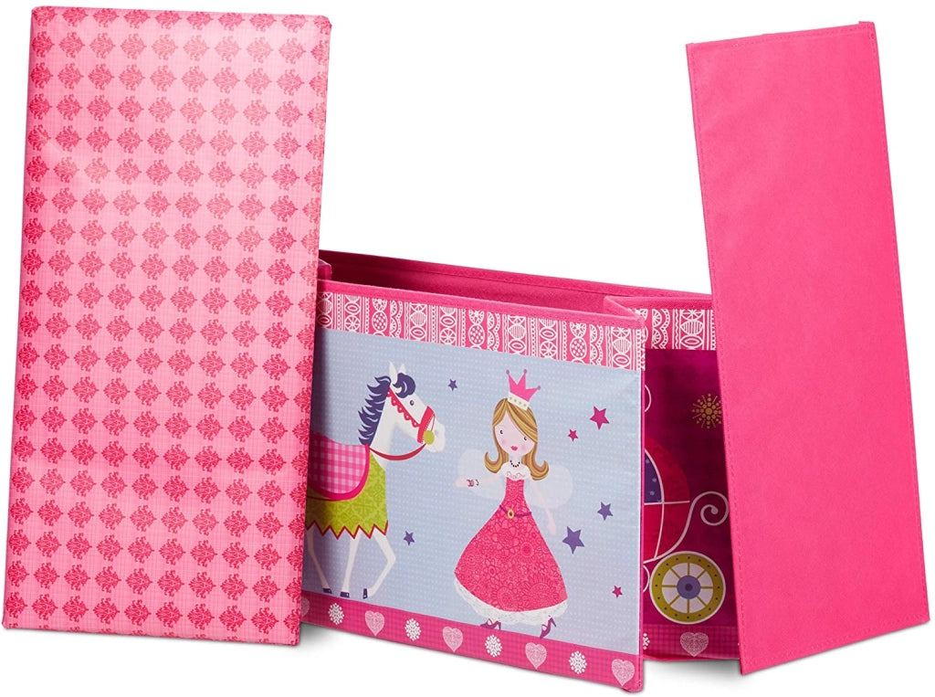 Sgabello contenitore/portagiochi/pouf rosa per bambini 13_0002763