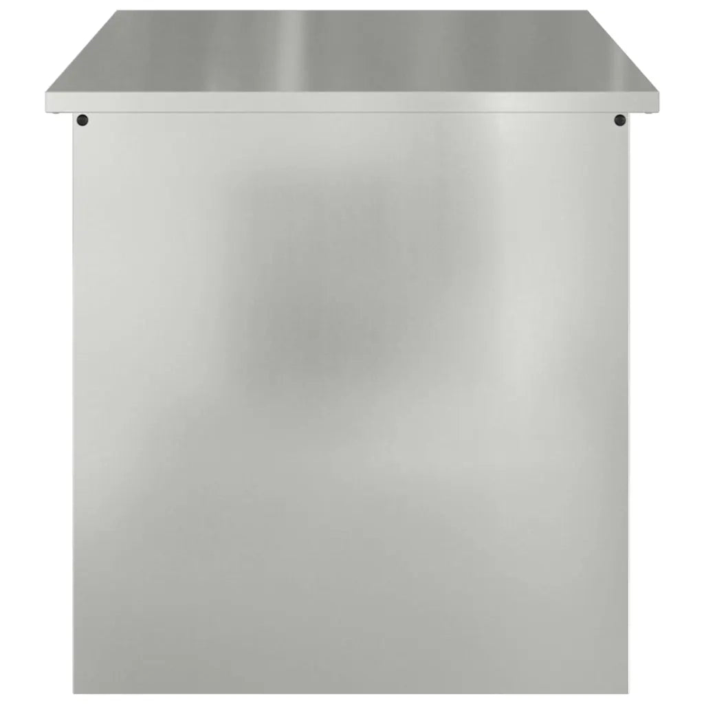 vidaXL Scatola di Stoccaggio Esterno Argento 80 x 50.5 x 50 cm