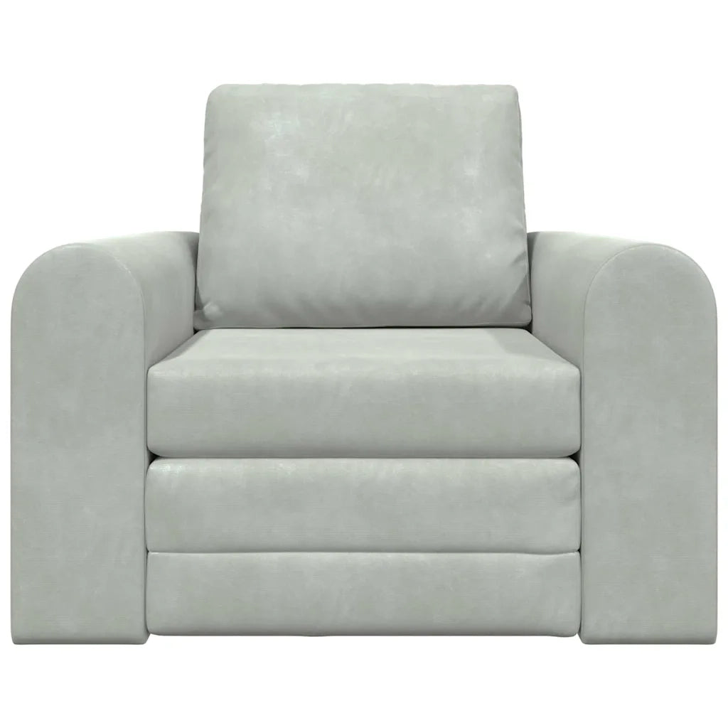 Divano letto-Sofa Letto-Daybed Grigio chiaro 98 x 71 x 83 cm Velluto