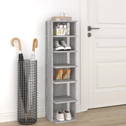 Scarpiera-Scaffale per scarpe Grigio Sonoma 27,5x27x102 cm in Legno Multistrato