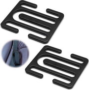 Due clip per cintura di sicurezza in metallo nero - sostituto cintura di sicurezza - metallo - clip di blocco cintura di sicurezza - compatibile con tutti i modelli