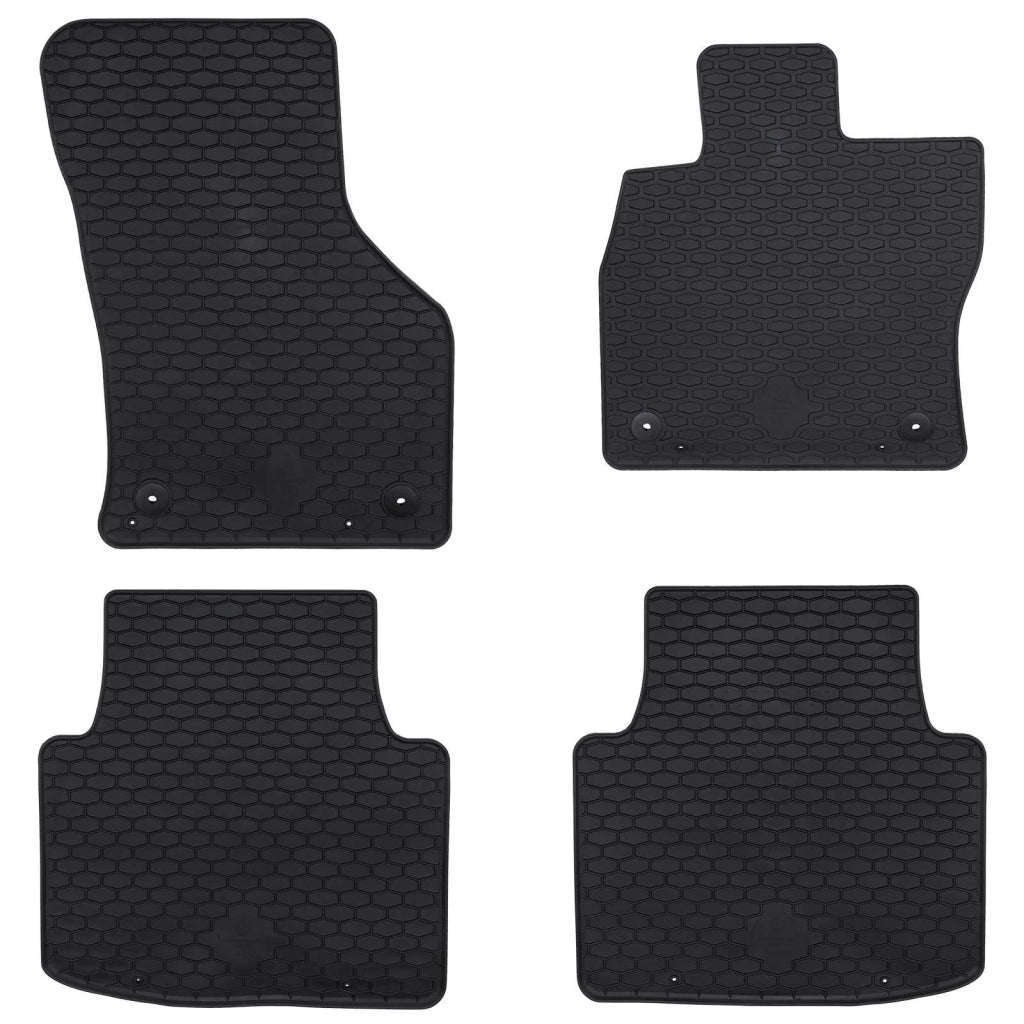 Tappetino per Auto 4 pz Nero Gomma CFW7171193