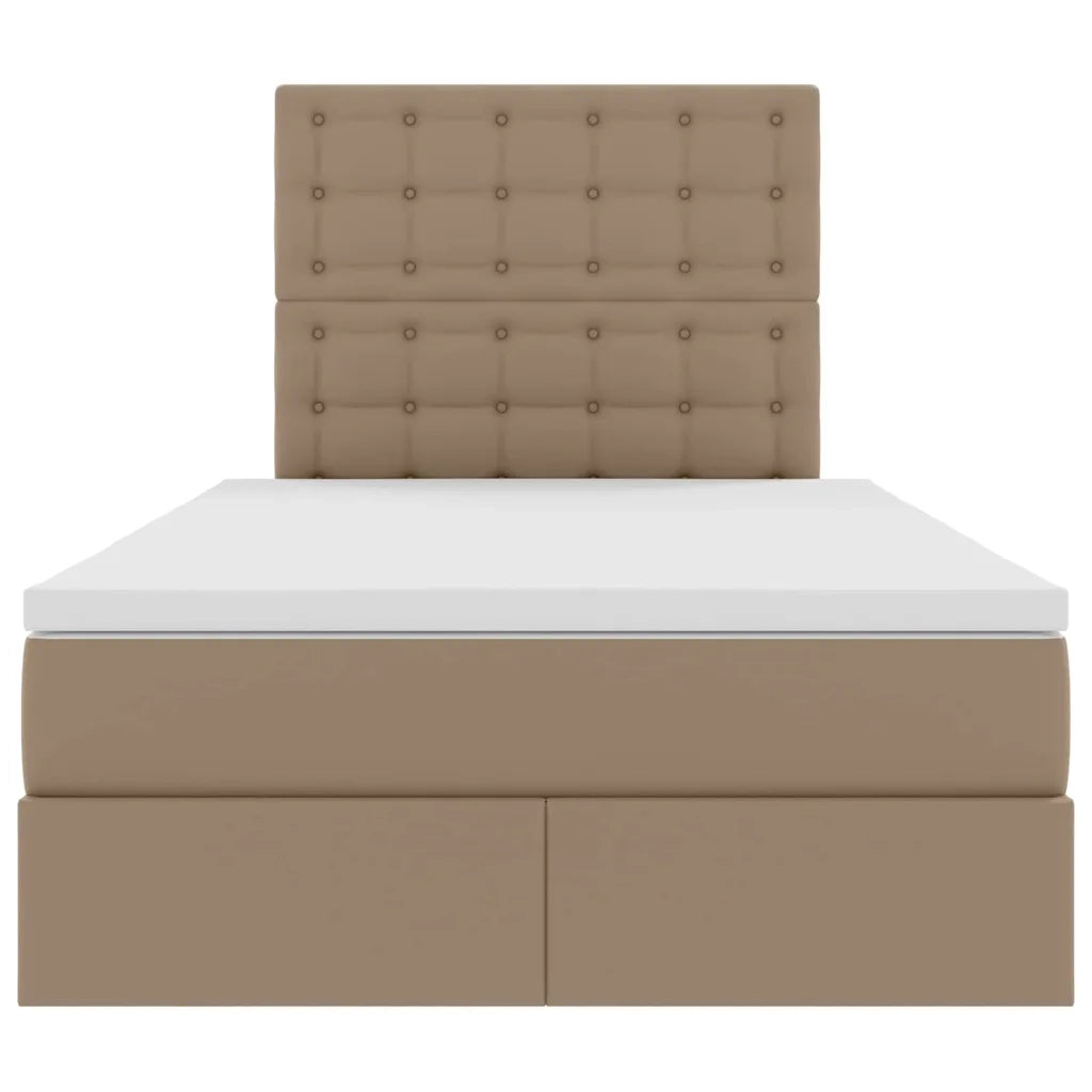 Letto con Contenitore Cappuccino 120 x 200 cm Pelle Sintetica 3371664