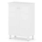 Mobile porta scarpe in legno stile rustico per ingresso-Organizer scarpe con 4 mensole rimovibili e 2 ante