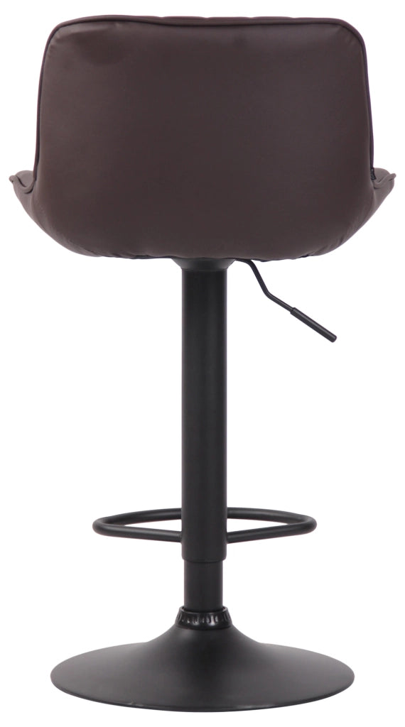 Set di 2 sgabelli da bar Lentini in similpelle marrone,nero