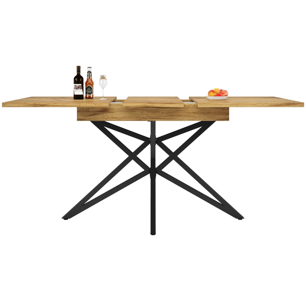 Tavolo da Pranzo Allungabile con 4 Sedie ¨C MINIMAL ¨C Piano Nero, Velluto Grigio Scuro, 120/160x68 cm