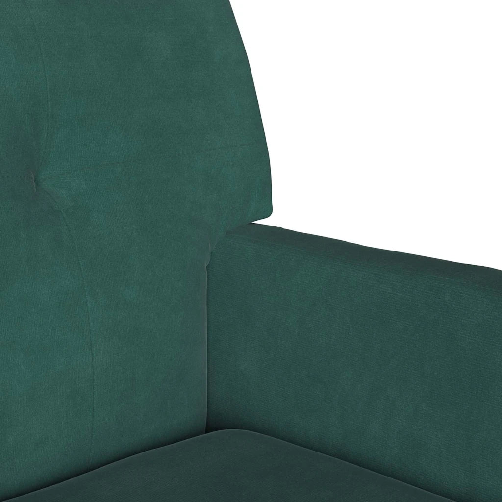 Panca Chesterfield Verde Scuro 112 x 65,5 x 75 cm Velluto CFW3342793
