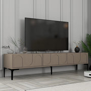 Scafa, Mobile Porta tv 3 Ante, 180x35x42h cm Grigio Tortora