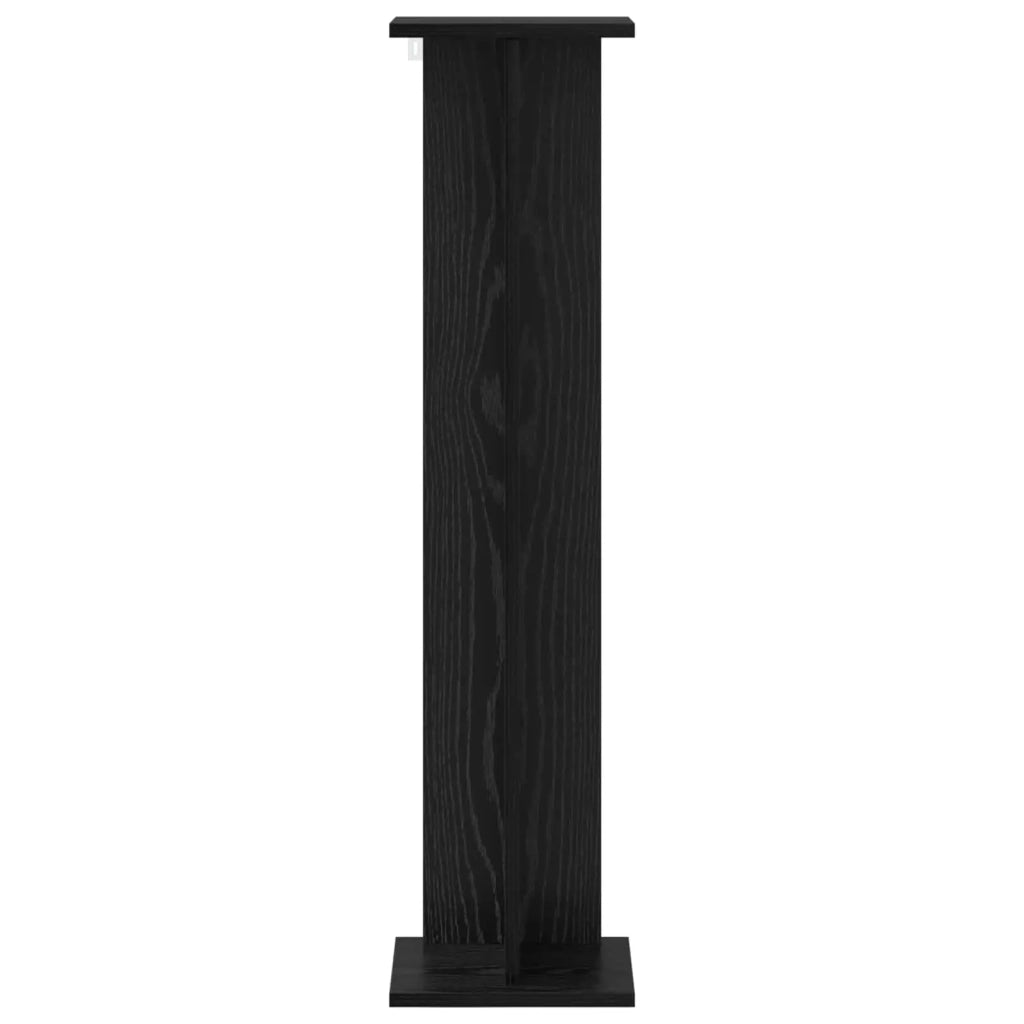 Supporto per piante 2 pcs Rovere Nero 25 x 25,5 x 100,5 cm