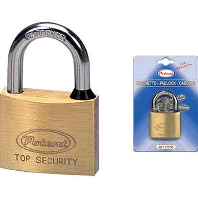 LUCCHETTO 2700B POTENT - OTTONE ARCO CROMATO CHIAVI 2 MM 17- 12 pezzi
