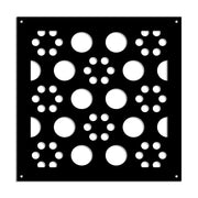 POINTS - Pannello in PVC traforato - Parasole Misura: 48x48 cm, Colore: nero