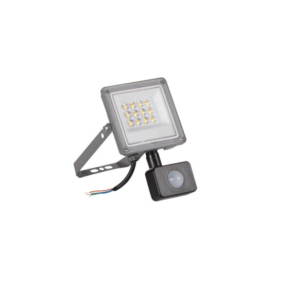 Faro LED Kanlux ACETE 10W CCT con sensore PIR IP44 grigio