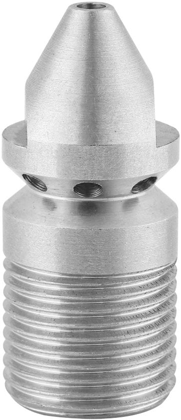 Bocchetta di Pulizia in Acciaio Inox 304 - Bocchetta di Connettore 3/8 BSP - Duraturo - Pulizia di Scarico - Industriale - 8 Fessure Laterali - Bocchetta di Pulizia
