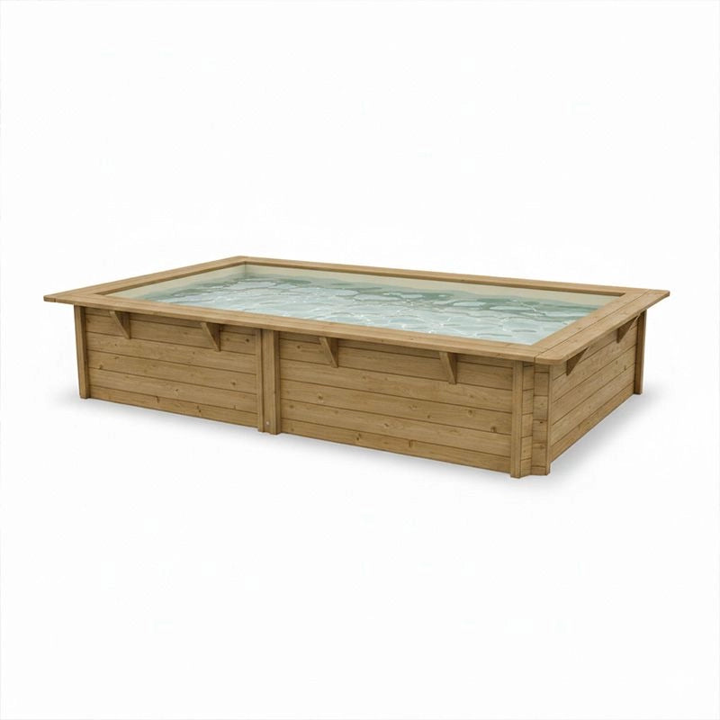 Piscina In Legno Northwood 200 - 2,00 X 4,00 H1,26 M - Liner Beige
