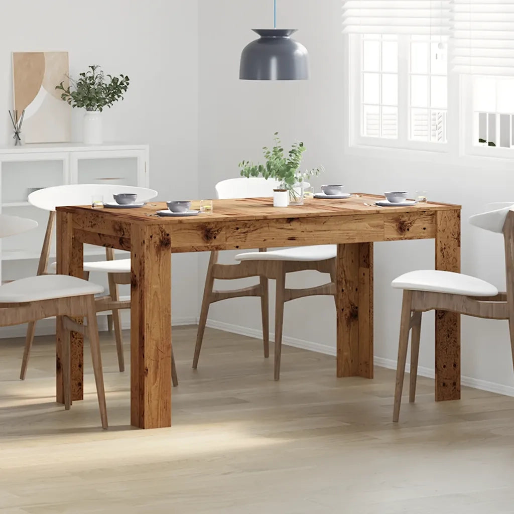 Tavolo da Pranzo Legno Antico 140x74,5x76 cm Legno Multistrato 856572