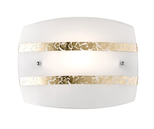 Applique da Interno  E27 in Vetro Oro