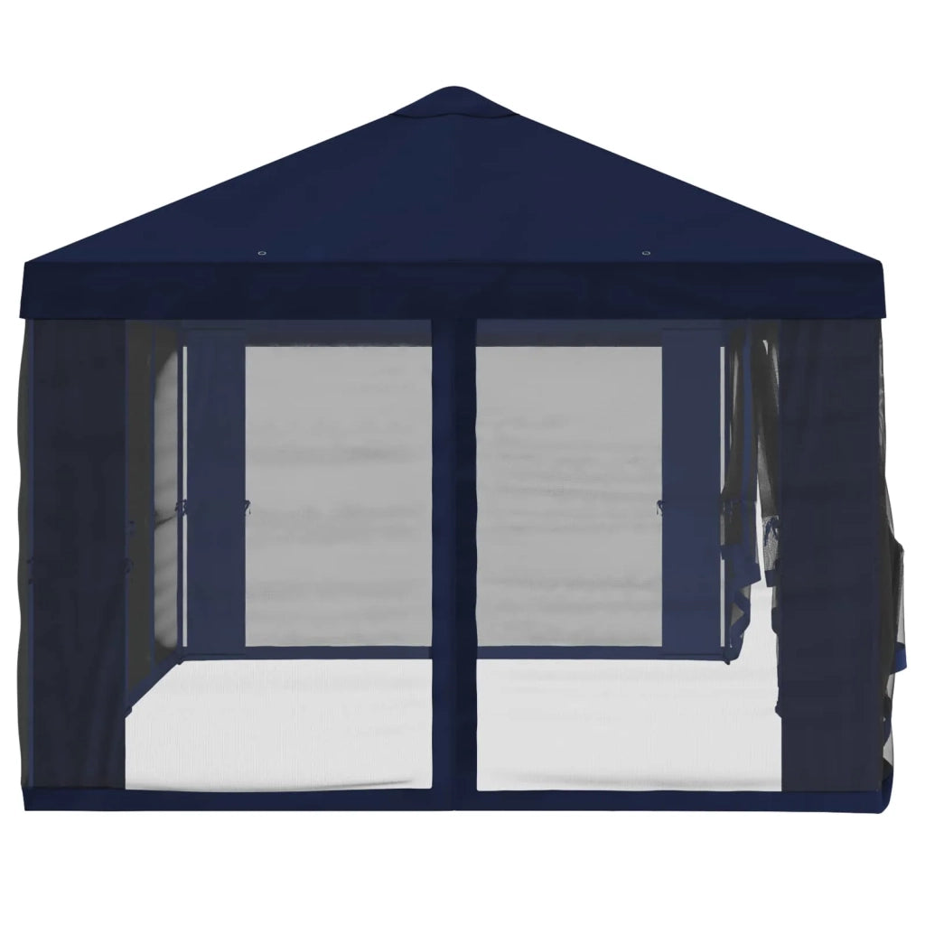 Copertura Gazebo con Pareti Laterali 6 x 3 m Blu Poliestere 190 900416
