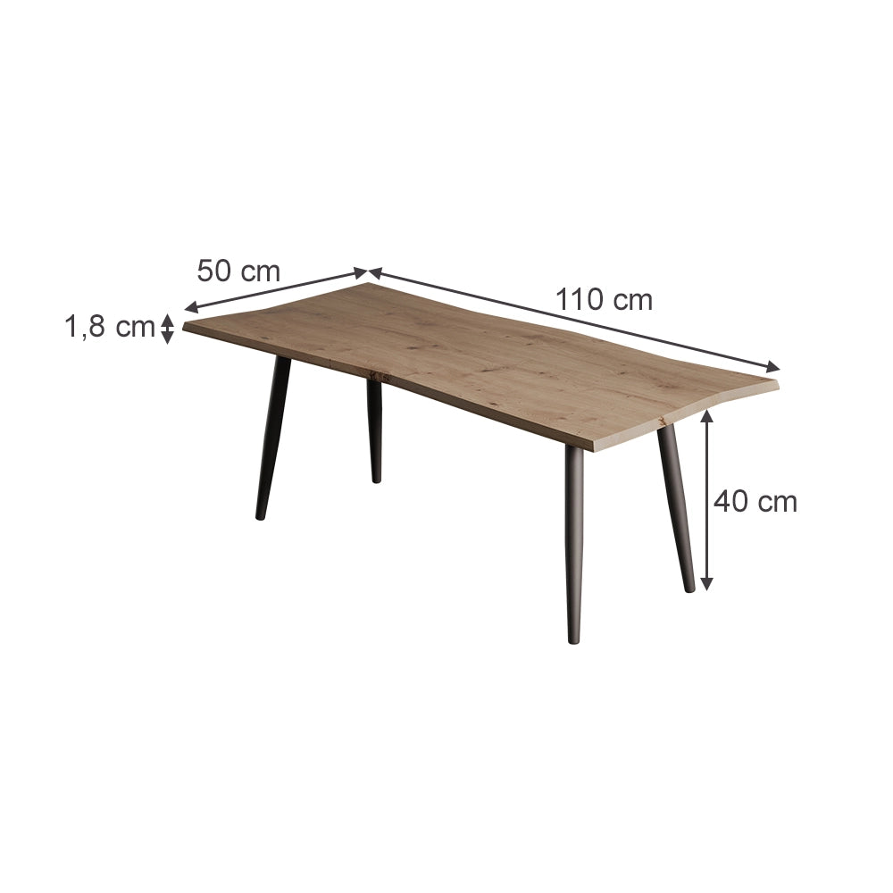 Vicco Tavolino da caffè Artigiano 110 x 50 cm