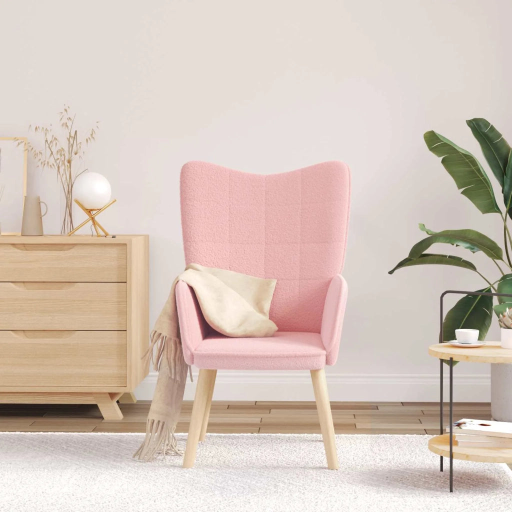 Divano Sedia-Poltrona Rosa 62 x 67 x 95,5 cm Tessuto Sherpa