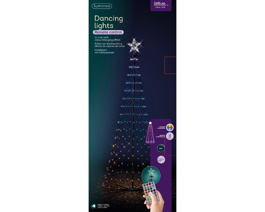 Alberi da esterno con luci danzanti 3D H 180 80 cm