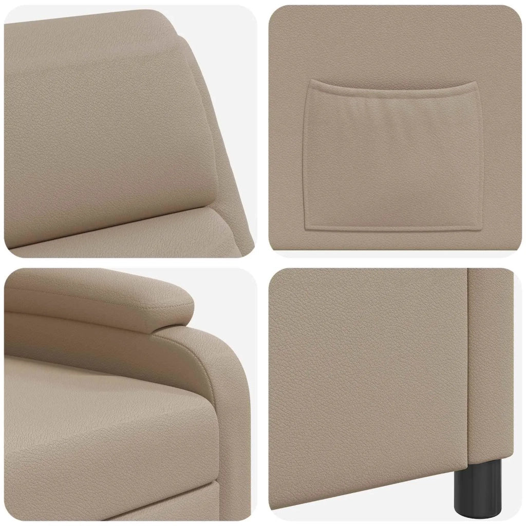 Divano Sedia-Poltrona reclinabile Cappuccino Similpelle 462481
