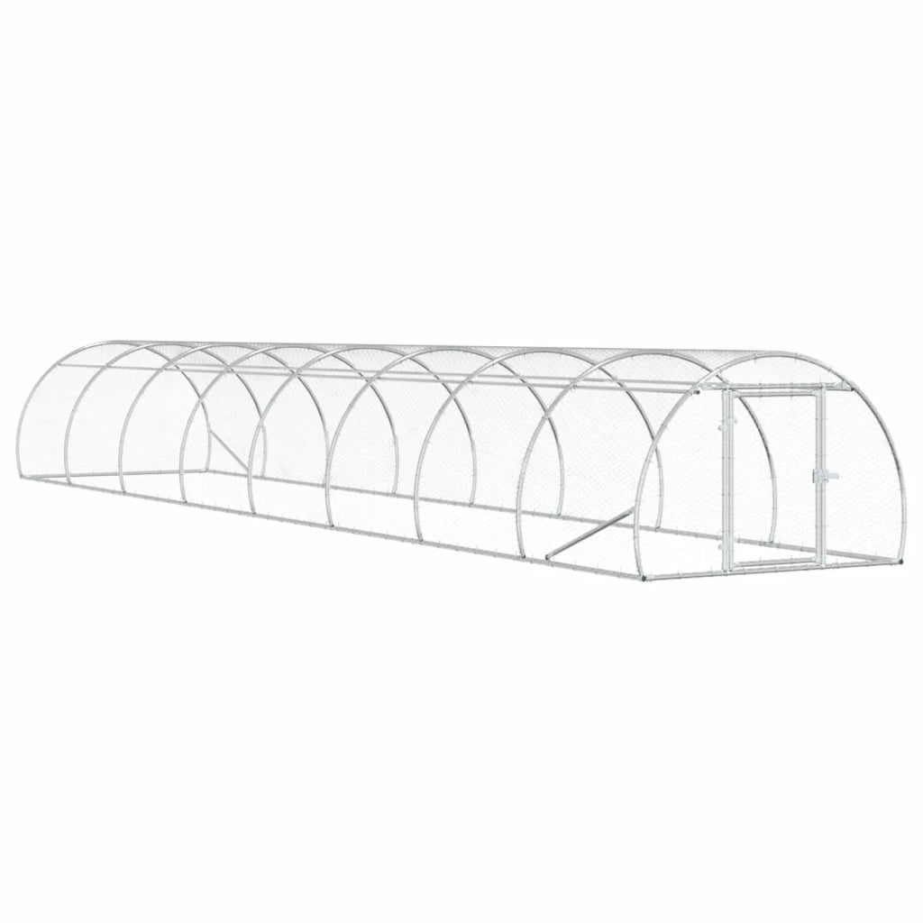Pollaio Argento 800 x 150 x 100 cm Acciaio zincato 3434663