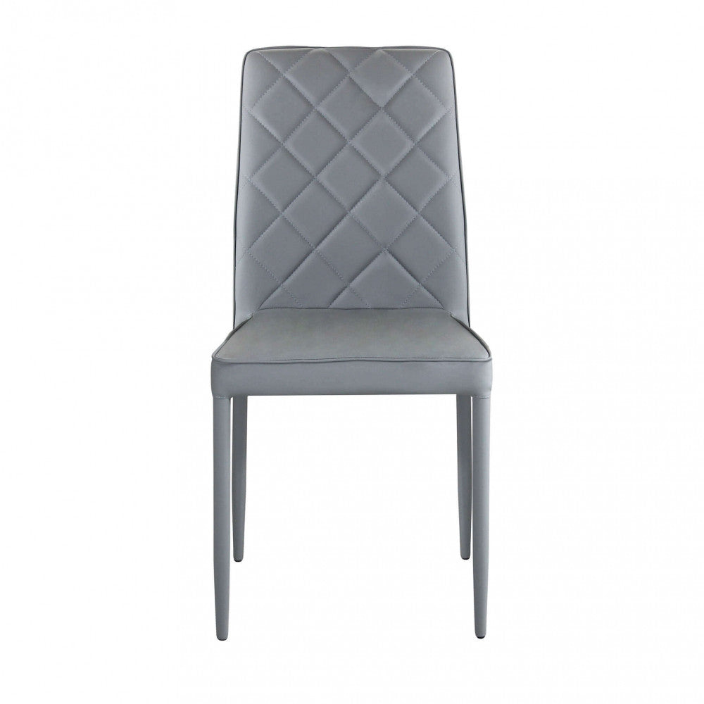 Sedia Blossom 41x50x91 h cm in Similpelle Grigio chiaro