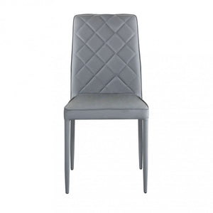 Sedia Blossom 41x50x91 h cm in Similpelle Grigio chiaro