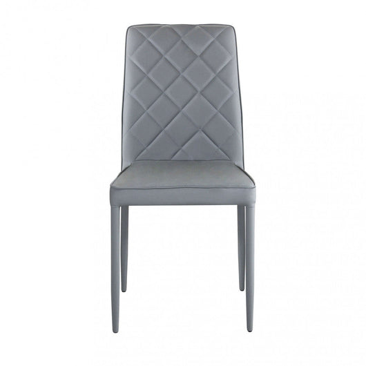 Sedia Blossom 41x50x91 h cm in Similpelle Grigio chiaro