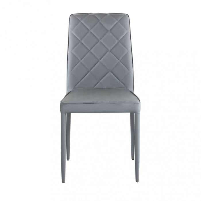 Sedia Blossom 41x50x91 h cm in Similpelle Grigio chiaro