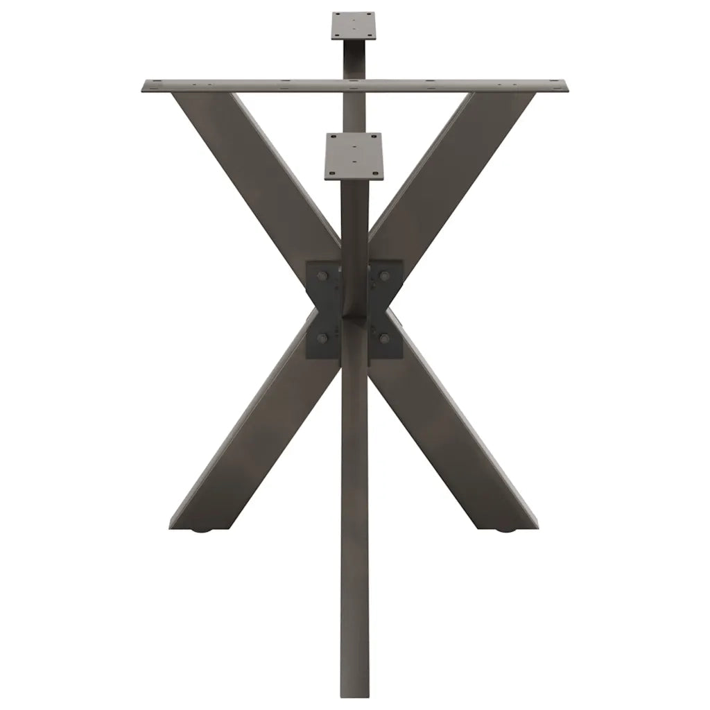 Gamba per Tavolo da Pranzo a Forma di Ragno Nero 120x68x(72-73) cm Acciaio 4013115
