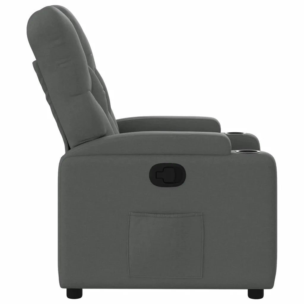 Divano Sedia-Poltrona reclinabile in tessuto grigio scuro 838442
