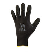 Guanti da lavoro g/925 supporto nylon nero + schiuma lattice, taglie disponibili  m