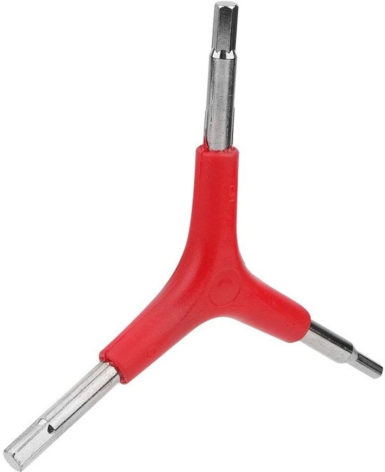 Chiave a tre vie in acciaio verniciato - 4/5/6 mm - Leggera - Scatola di attrezzi per bicicletta - Progetto duraturo