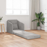 Divano Letto Pieghevole-Sofa Letto-Daybed-Divanetto Grigio chiaro 65 x 80 x 83 cm Velluto