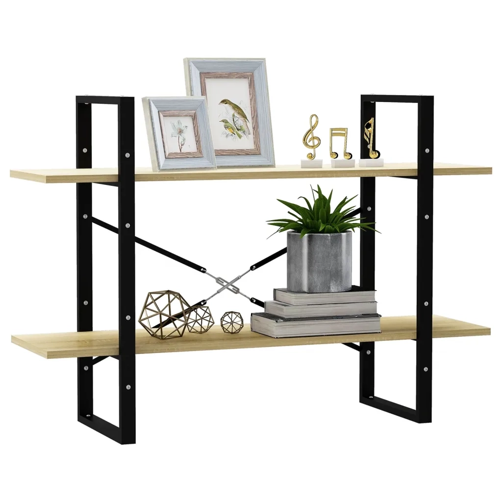 Libreria a 2 Ripiani Rovere Sonoma 100x30x70 cm in Truciolato cod mxl 7815