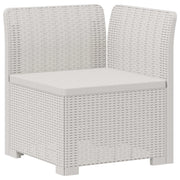 Divano da Giardino a 1 Posto Aspetto Rattan PP Bianco 8011814