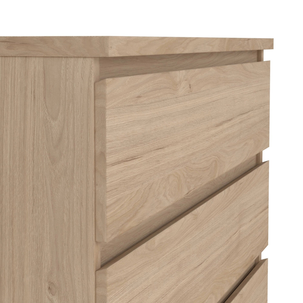 Cassettiera Ansel, Settimino multiuso, Comò camera da letto, Mobile con cassetti, 77x50 h111 cm, Rovere