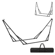 Amaca Portatile con Supporto Regolabile e Pieghevole ¨C Zephmum ¨C 290x78x100 cm Nero