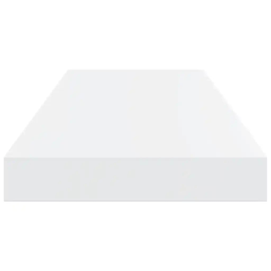 Scaffali a Parete 2 pz Bianco Lucido 60x23,5x3,8 cm in MDF 323749