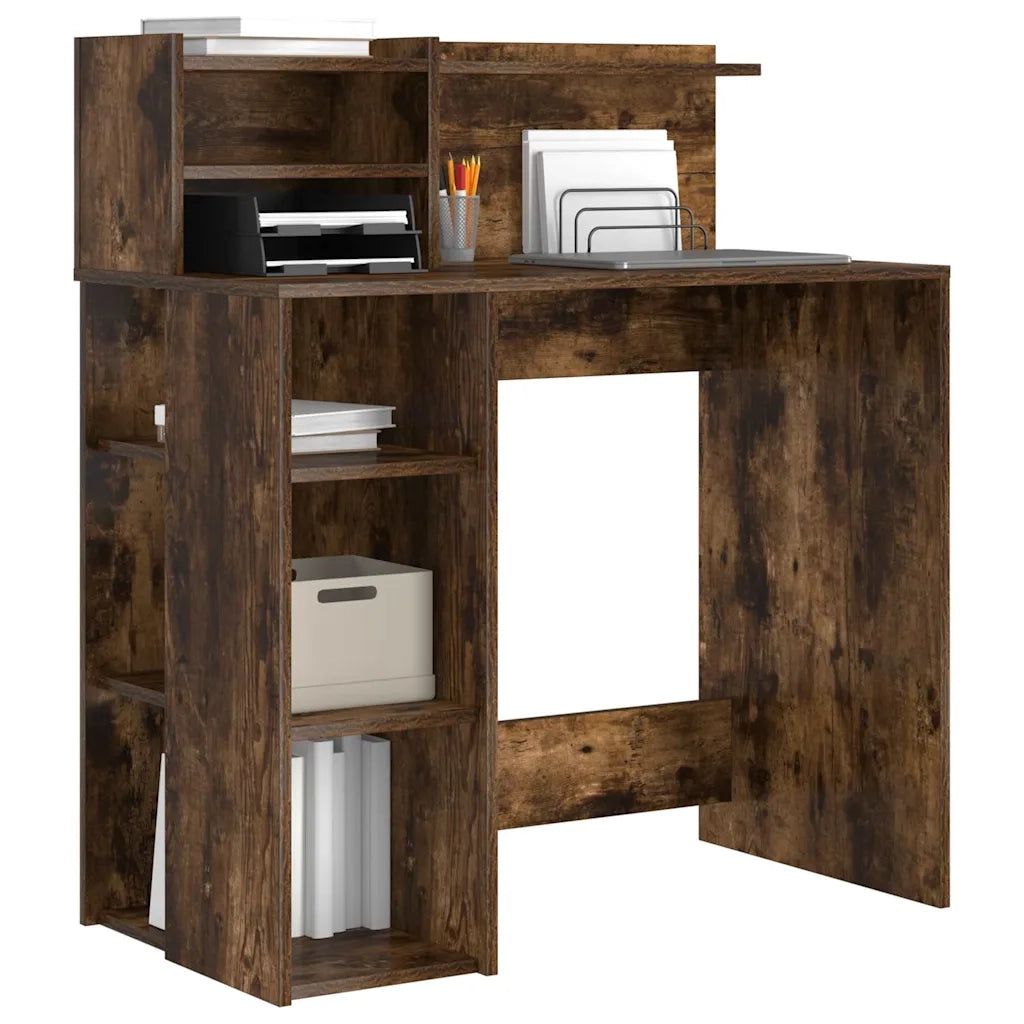 Scrivania Rovere fumé 90 x 48 x 101,5 cm Legno multistrato 869526