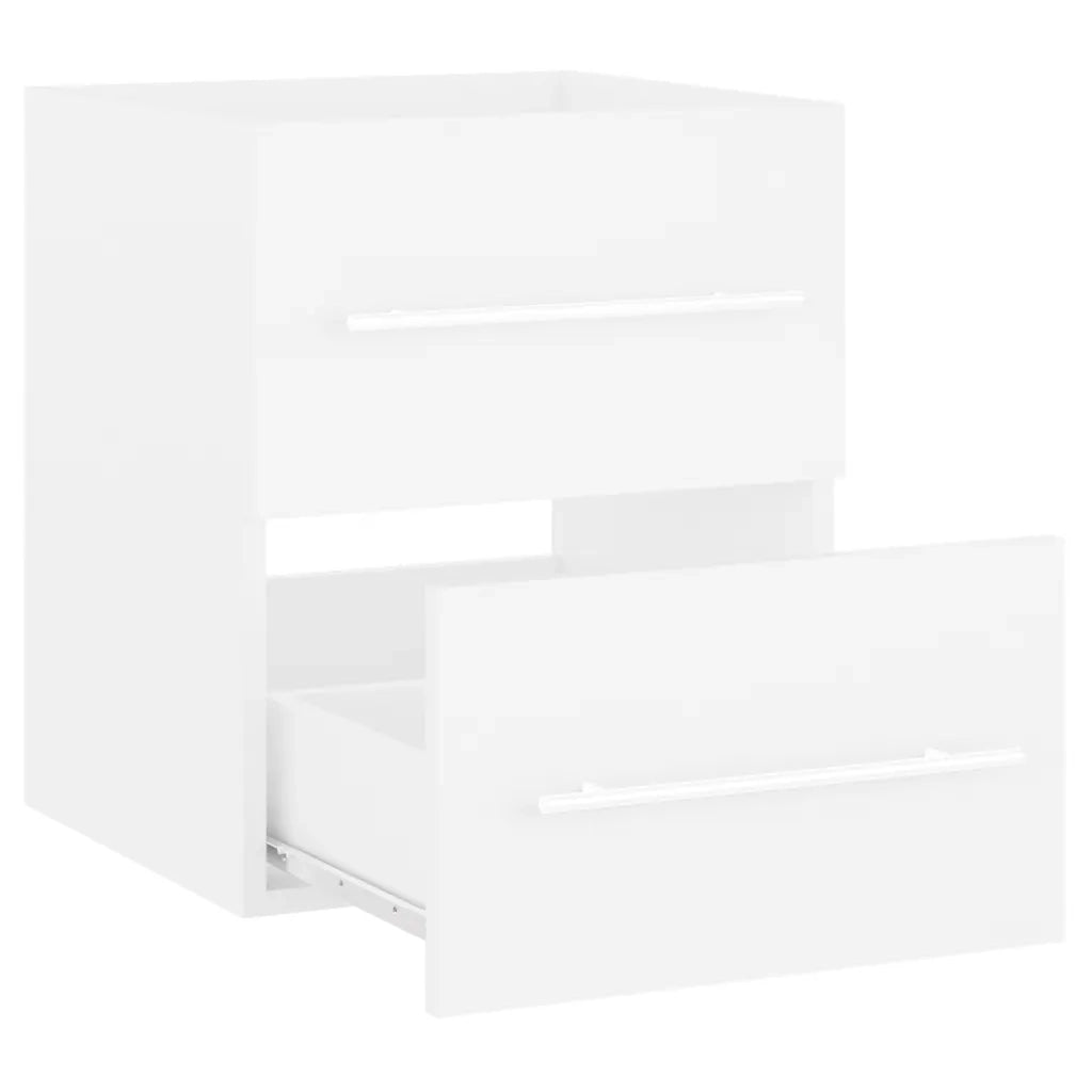 Mobile Lavabo-Armadietto da bagno Bianco 41x38,5x48 cm in Legno Multistrato