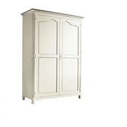 Armadio in legno arte povera 2 ante shabby bianco 157x60x217 (3203) - Mobili 2G