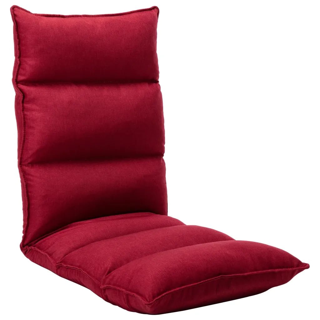 Sedia a Sdraio da Terra Pieghevole Rosso Vino in Tessuto cod mxl 67318