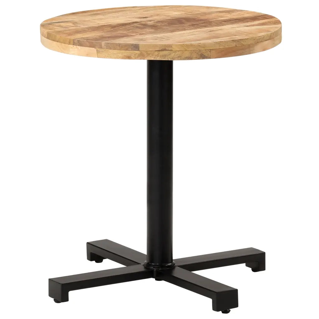 Tavolino da Bistrot Rotondo Ø70x75 cm in Legno di Mango Grezzo 320267