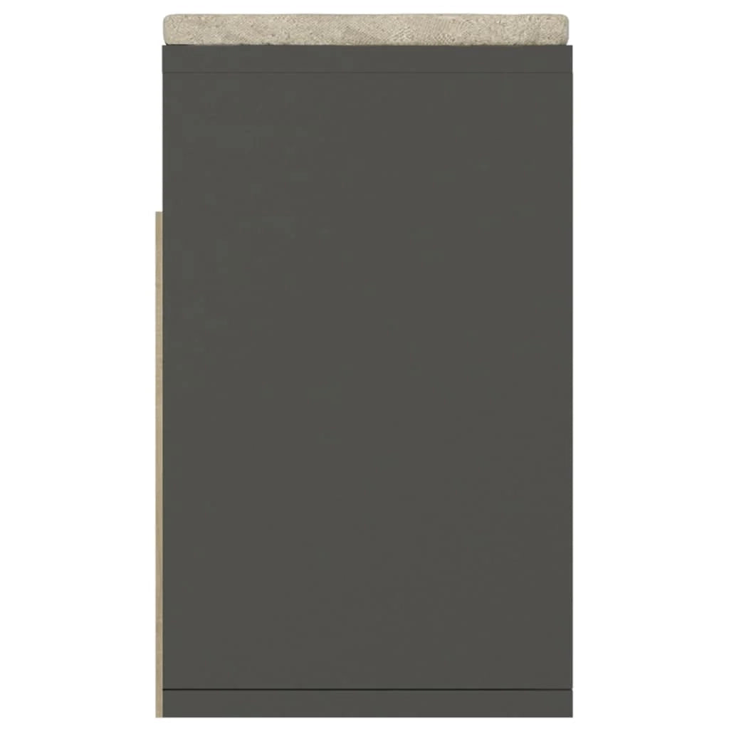 Panca portascarpe/stivali cassettiera scaffale mobile da ingresso contenitore e cuscino 104 x 30 x 49 cm legno ingegnerizzato grigio 02_0022954