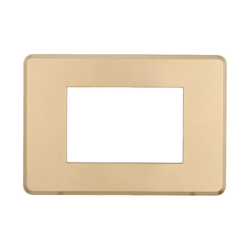 Placca Slim Sottile 3P Serie Moon Colore Oro Compatibile Con Bticino Axolute Air